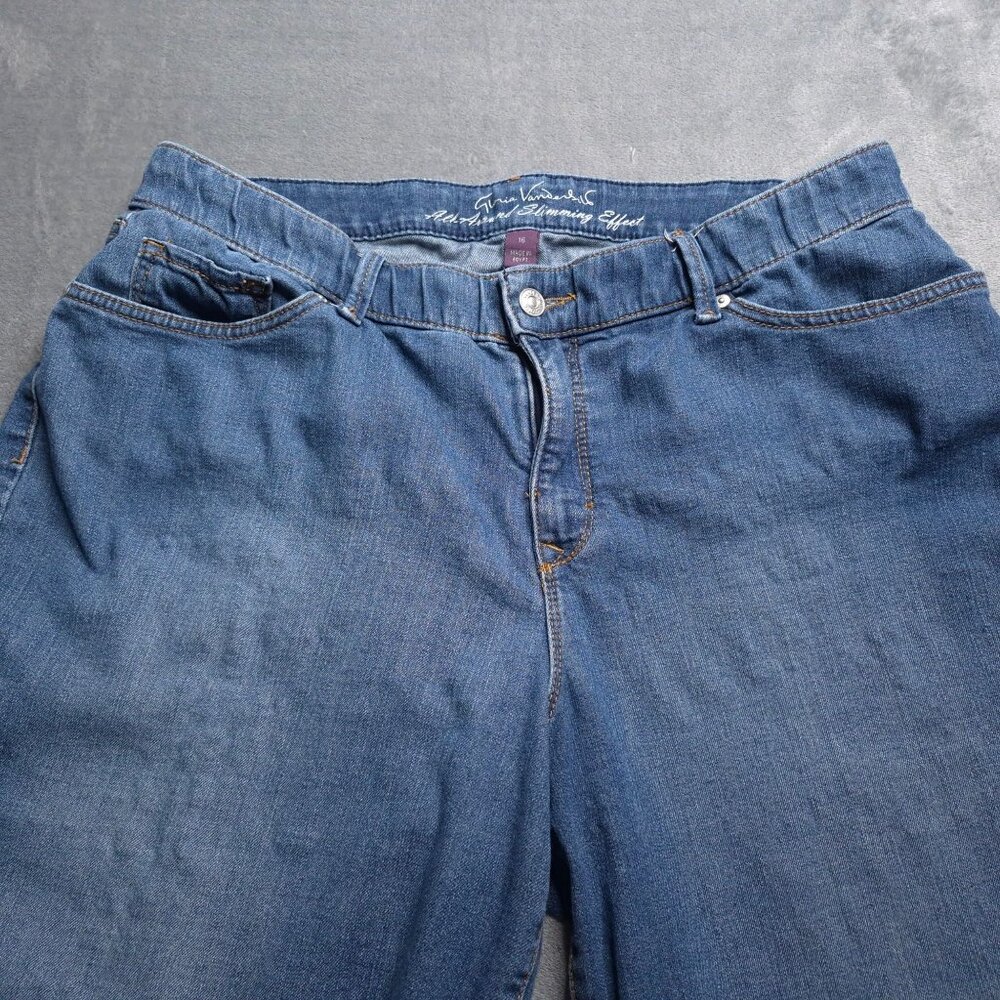 Gloria Vanderbilt Womens All Around Slimming Effect Skimmer Jeans 16 Medium Wash - Picture 5 of 8